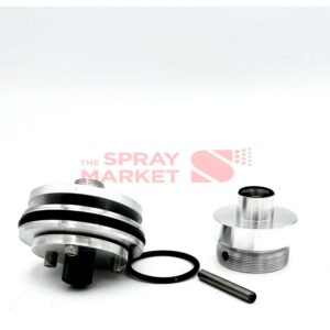 Spray product conversion kit with metal components and O-ring for industrial use.