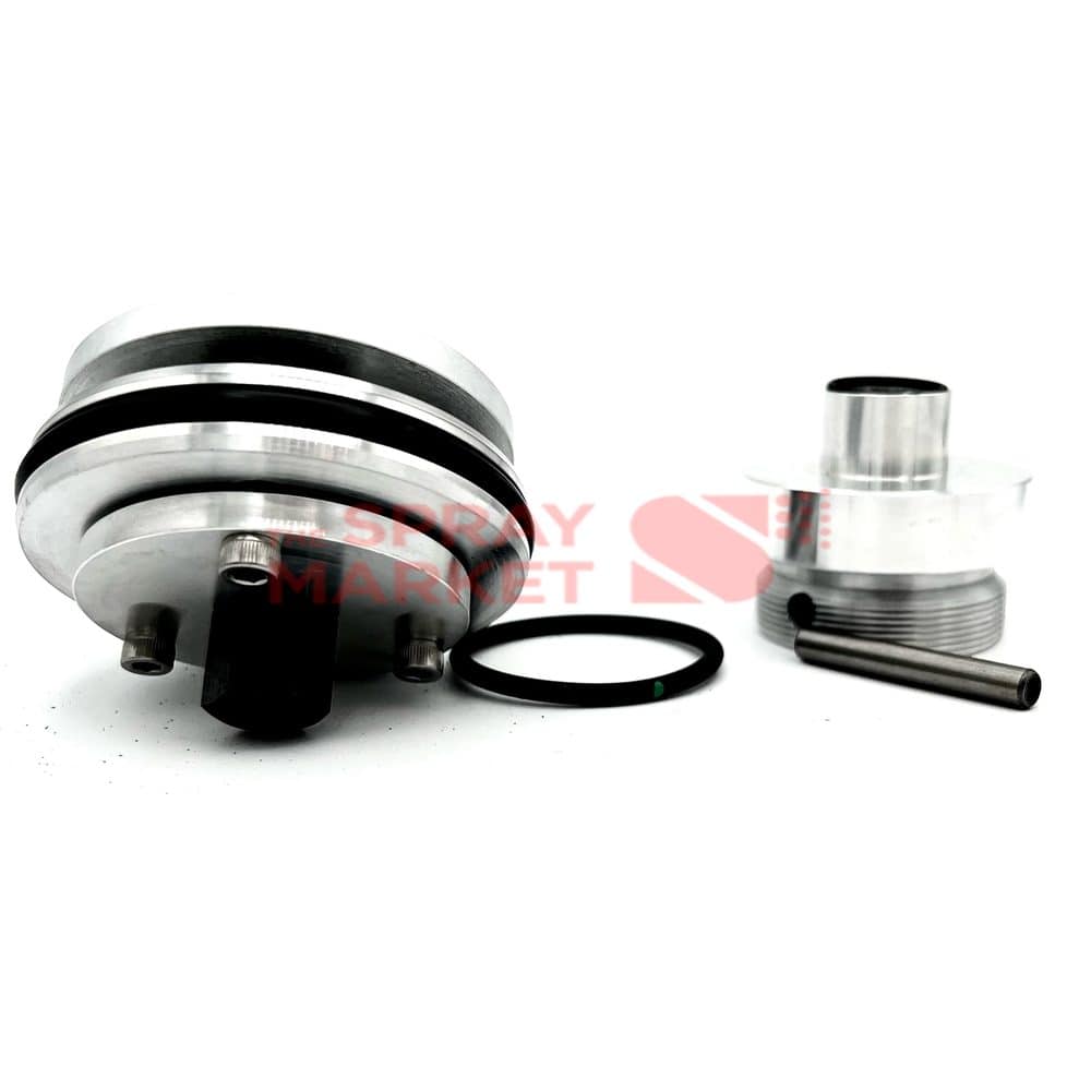 Spray gun components including piston, O-ring, and nozzle for spray equipment.