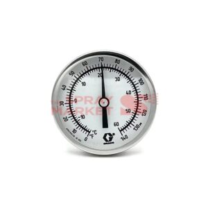 Dial thermometer for spray products with temperature and humidity readings.