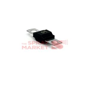 Close-up of a black electronic fuse with digital display for spray products.