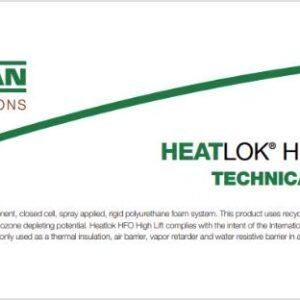 Huntsman Heatlok HFO High Lift thermal insulation data sheet for construction.