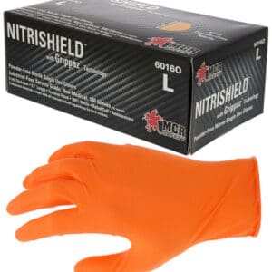 Nitrishield Xlarge 6mil nitrile gloves for industrial use.