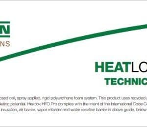 Heatlok HFO Pro technical data sheet for spray foam insulation.