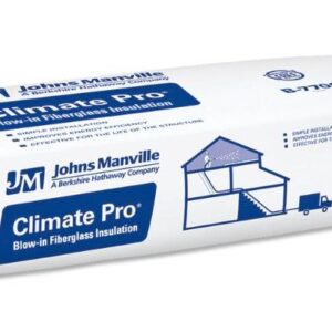 Johns Manville Climate Pro B-7700 blow-in fiberglass insulation package.