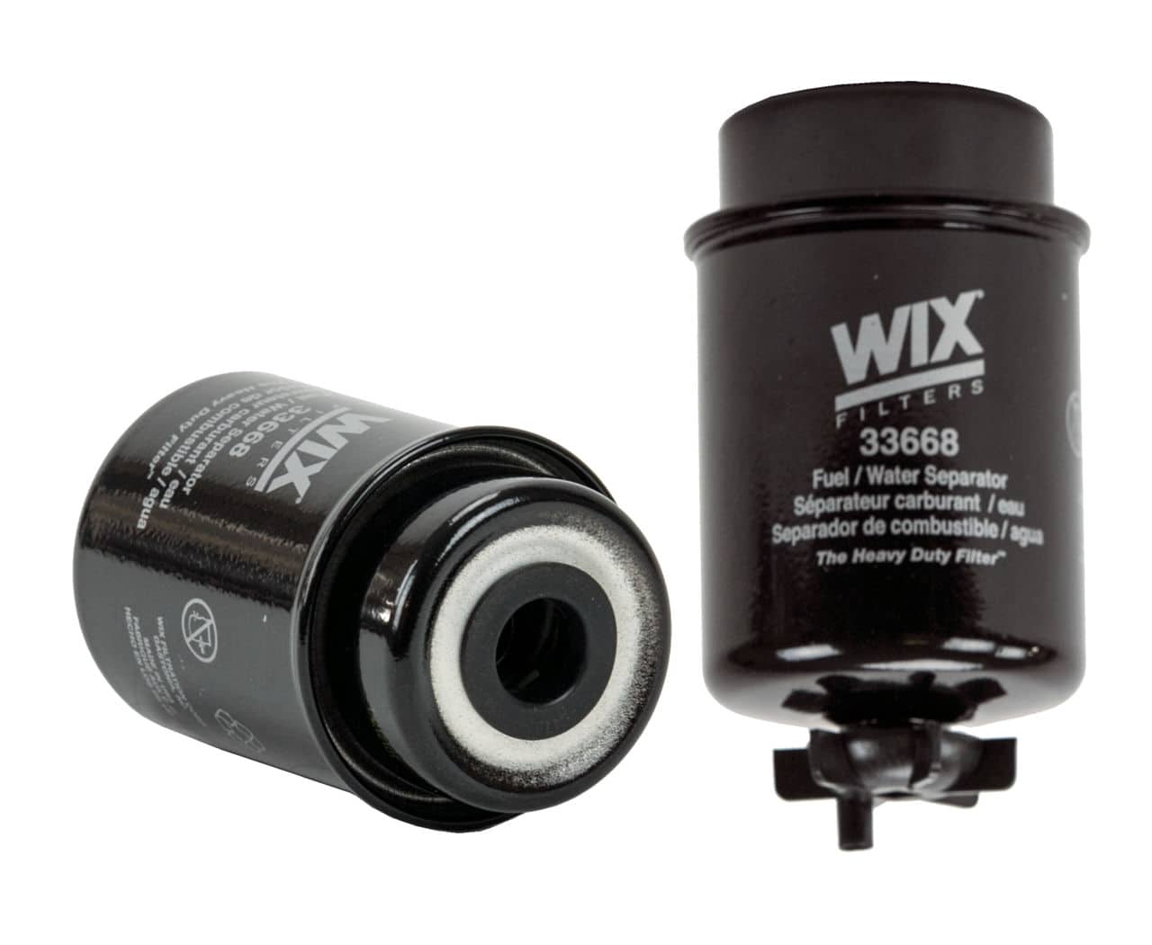 WIX fuel water separator filter 33668 for vehicle fuel systems.