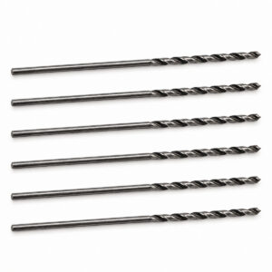 Six drill bits for repair and maintenance tasks on spray equipment.