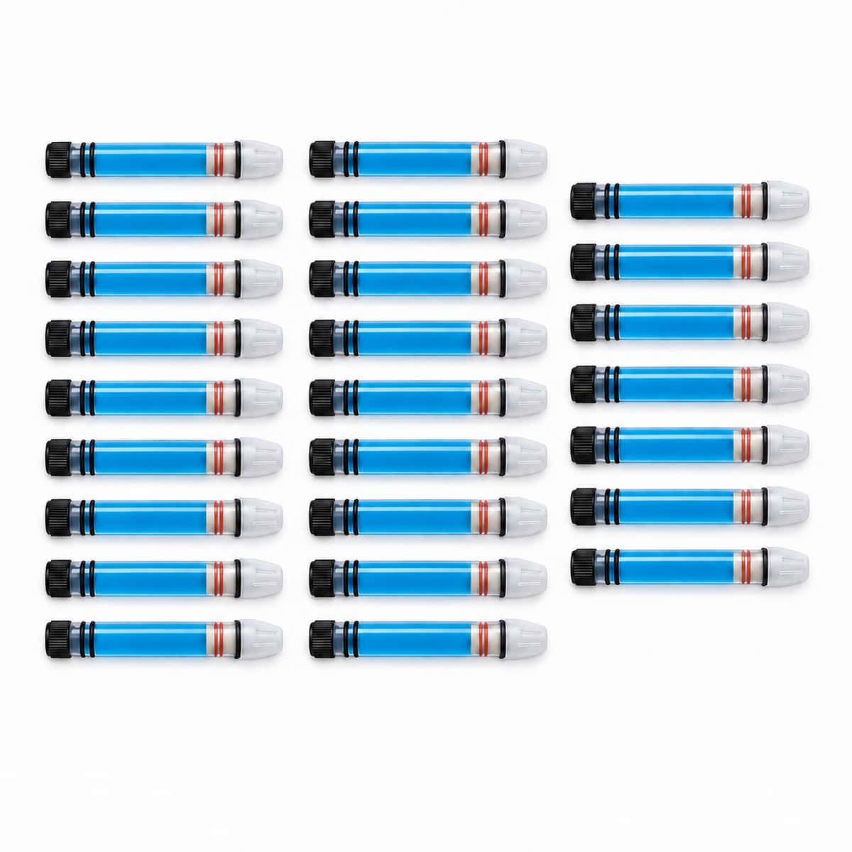 Set of 25 Graco Clearshot Cartridge Kit markers for spray equipment.
