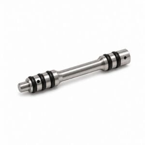 Precision spool valve component for Graco spray equipment.