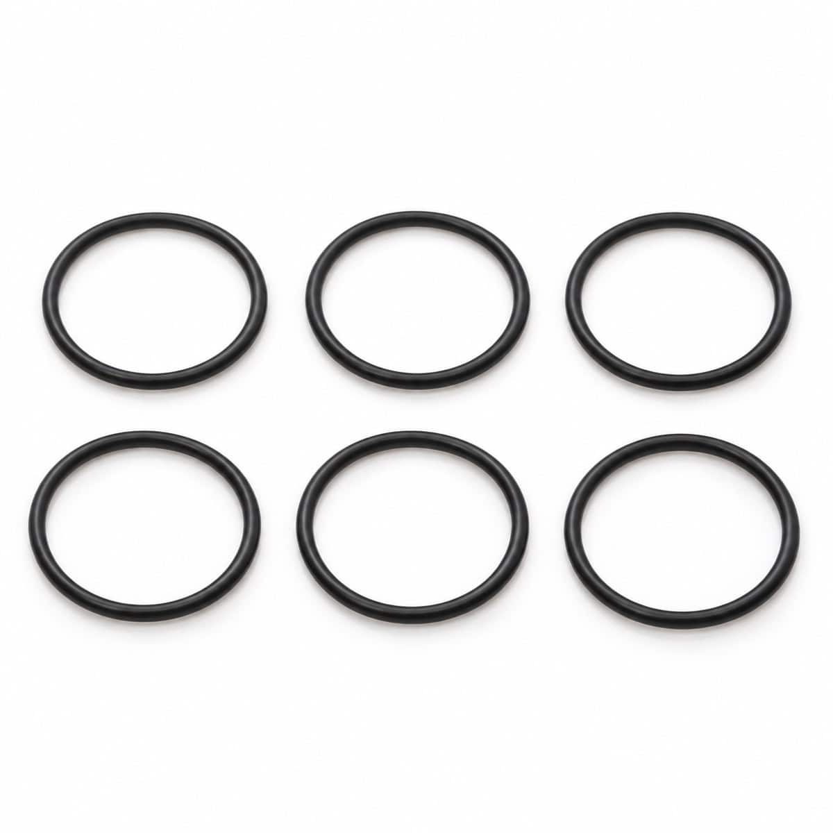 Six black O-rings for spray gun maintenance and repair.