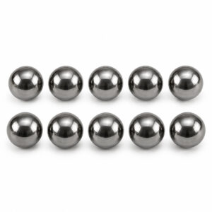 Set of ten stainless steel check balls for spray equipment.