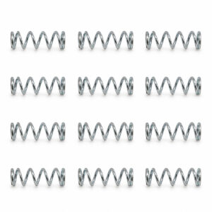Set of 12 replacement springs for Graco sprayers, durable metal construction.