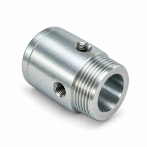Metal pump nut for industrial spray equipment, durable and corrosion-resistant.