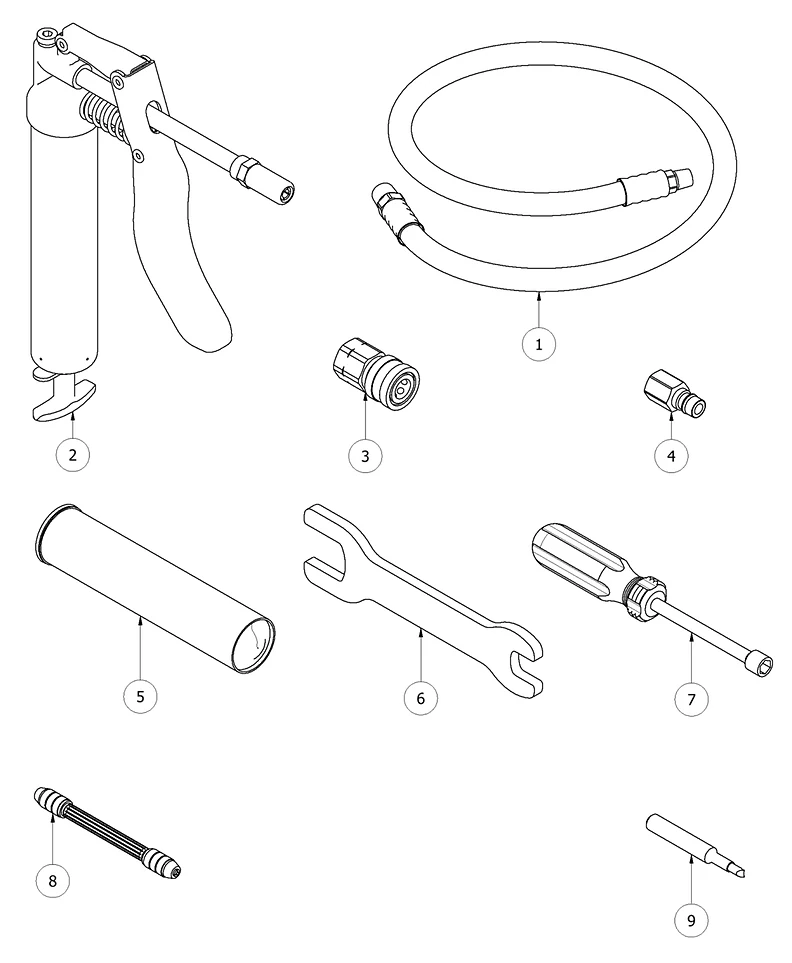 Tools Supplied with the Gun detail drawing