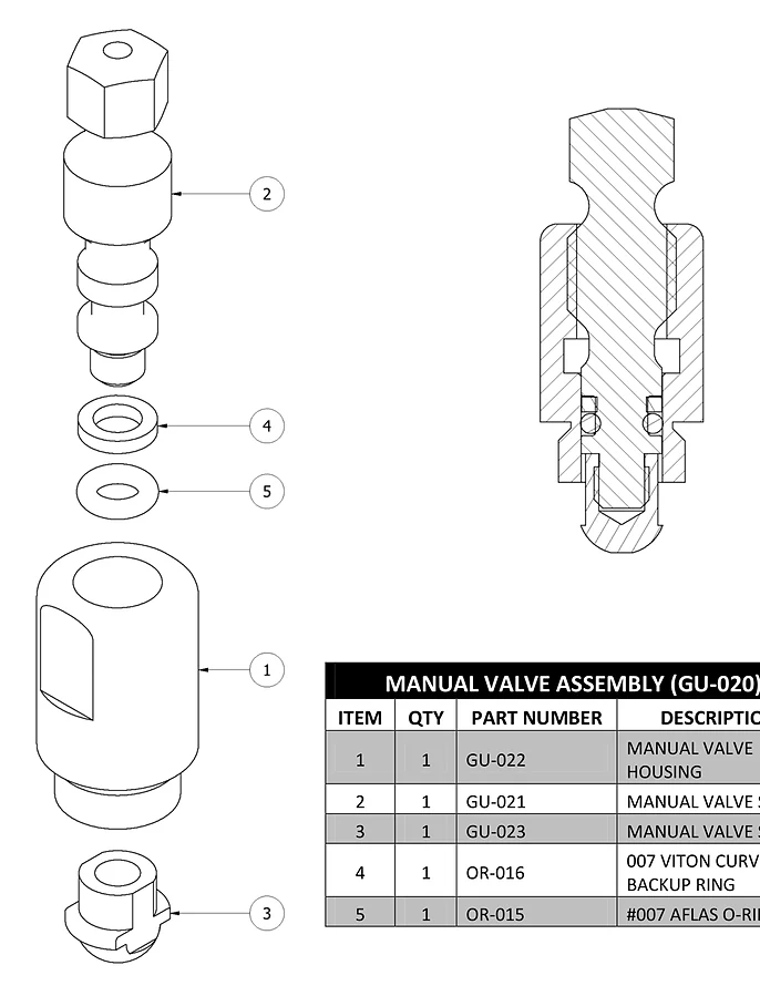 Manual Valve detail drawing