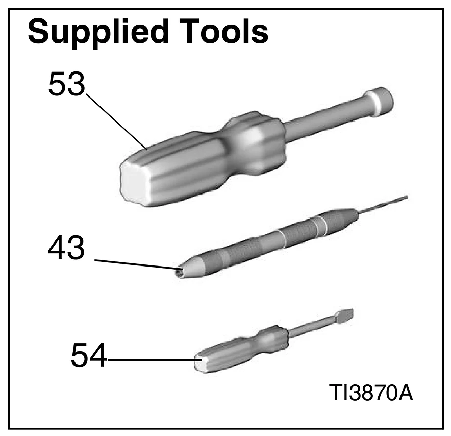 Supplied Tools detail drawing