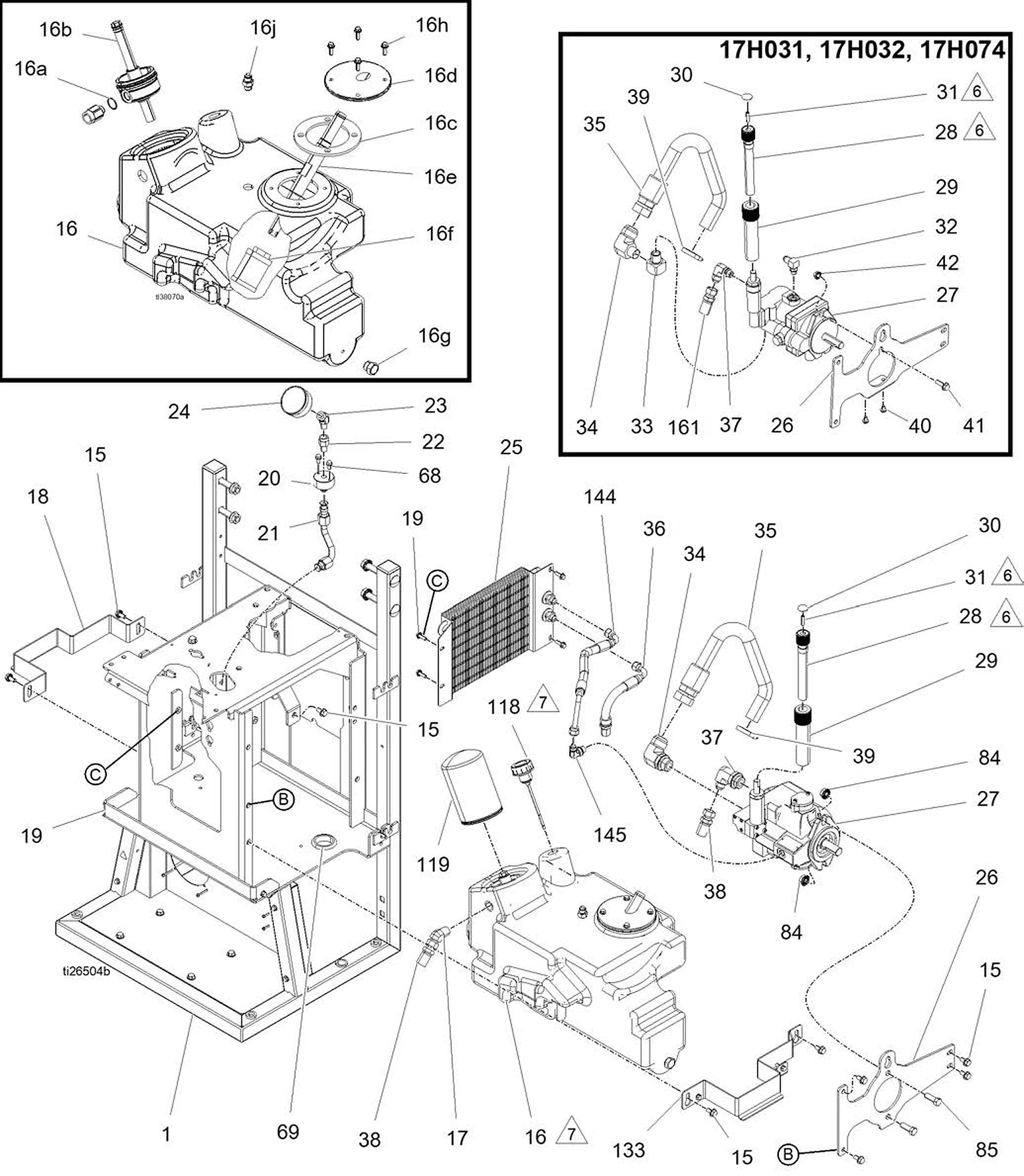 Graco Reactor 2 H-30 hydraulics parts diagram