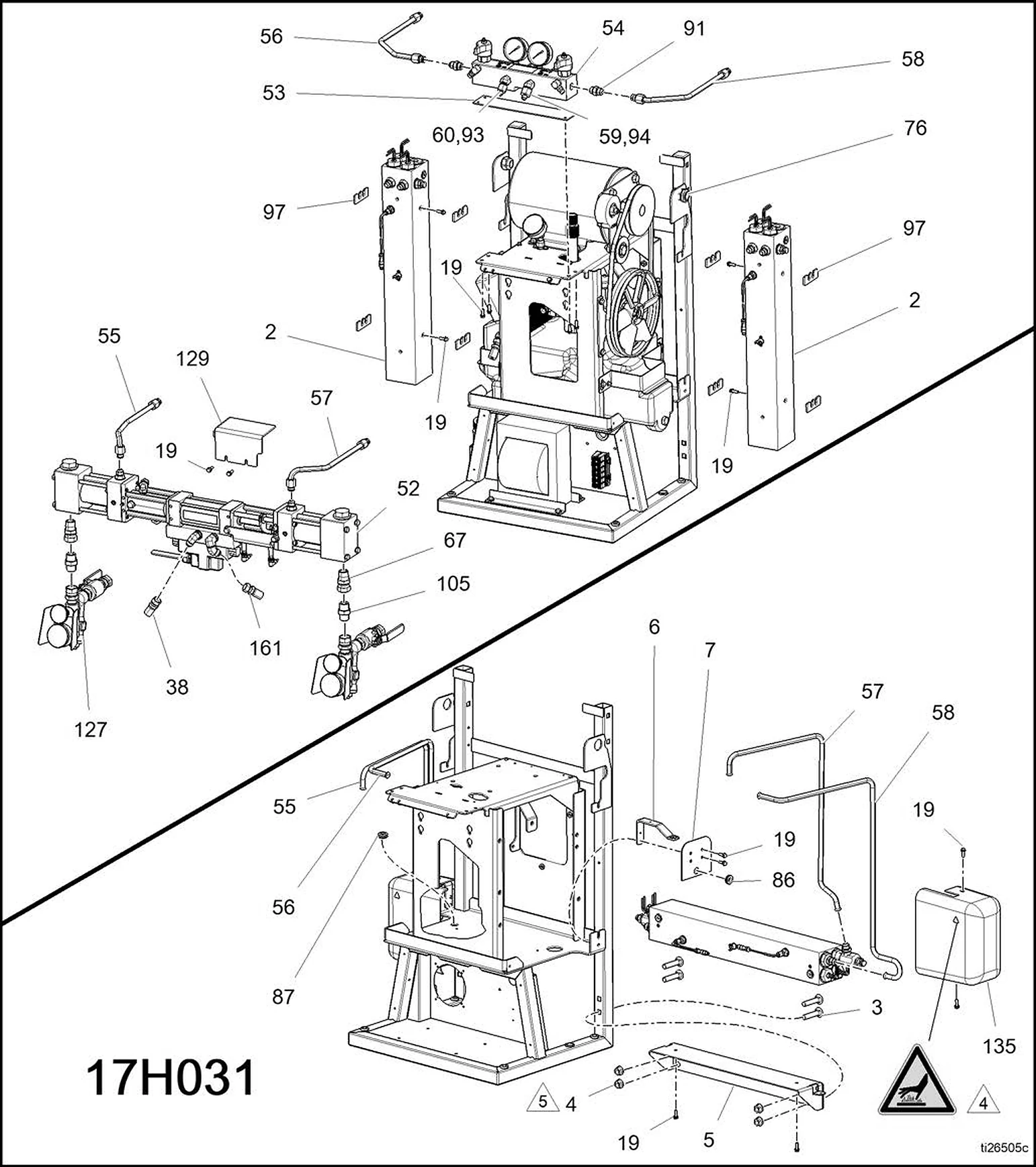 Graco Reactor 2 H-30 fluid plumbing parts diagram