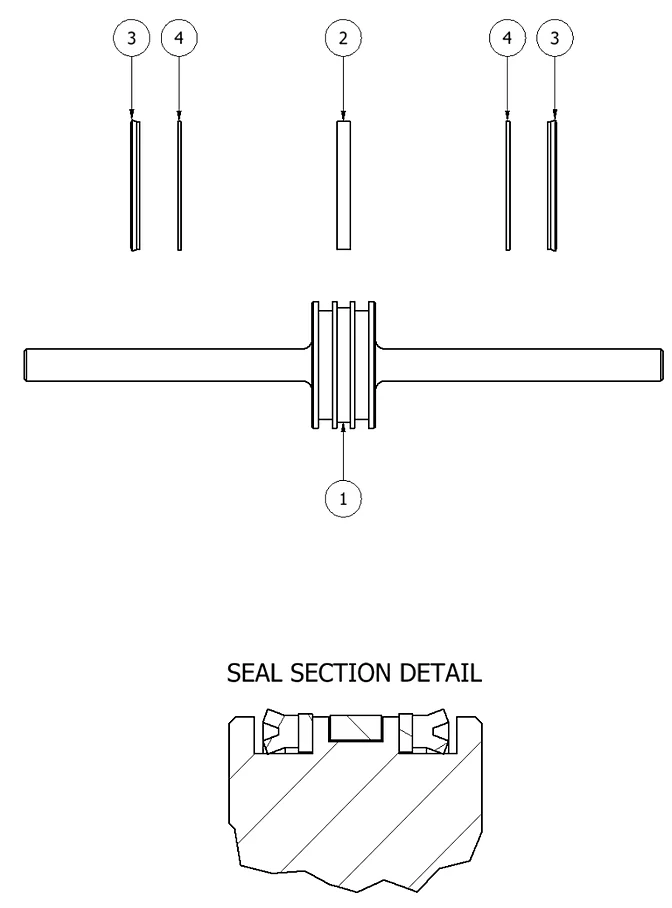 Cylinder piston detail drawing