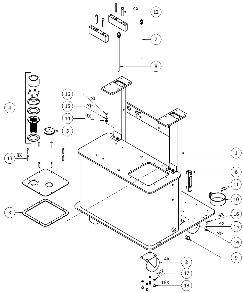 Frame & tank detail drawing