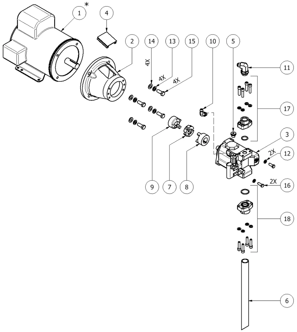 Motor line detail drawing