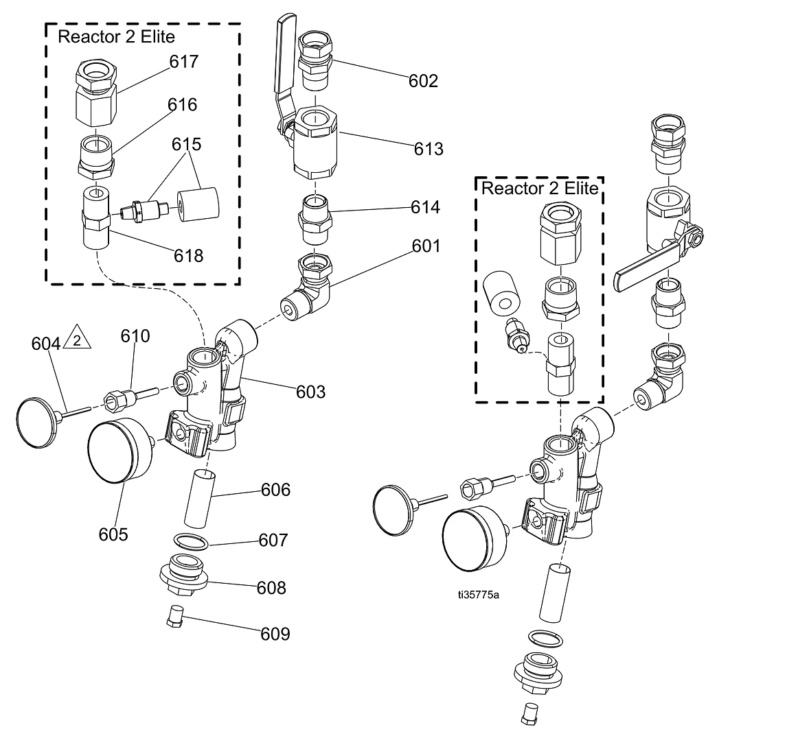 Fluid inlet kits detail drawing