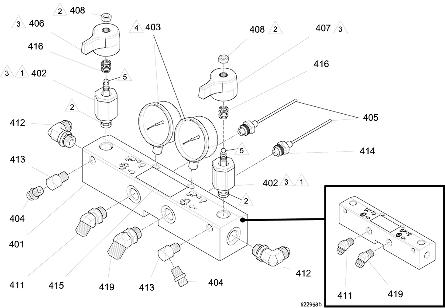 Fluid manifold detail drawing