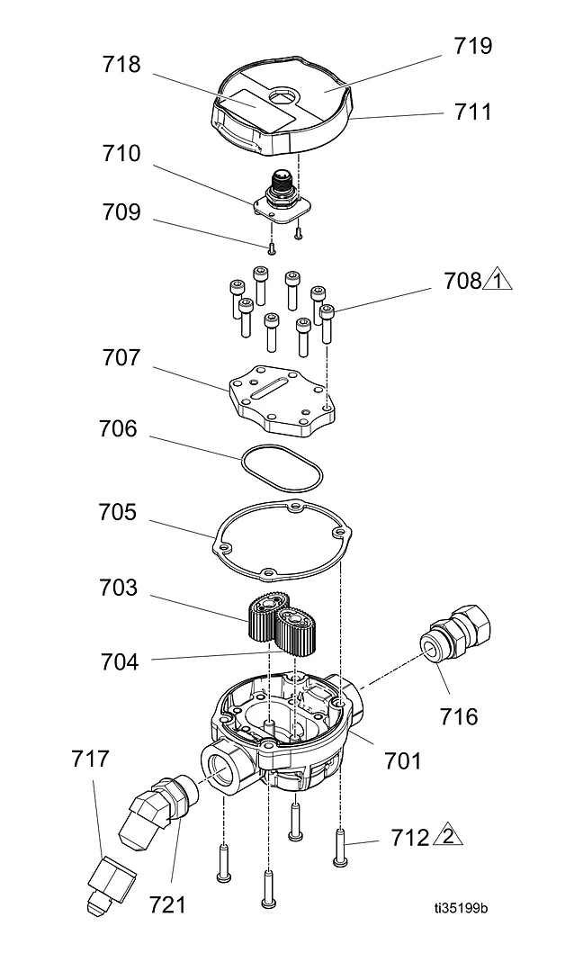 Graco Reactor 2 E-30 Flow meter parts diagram